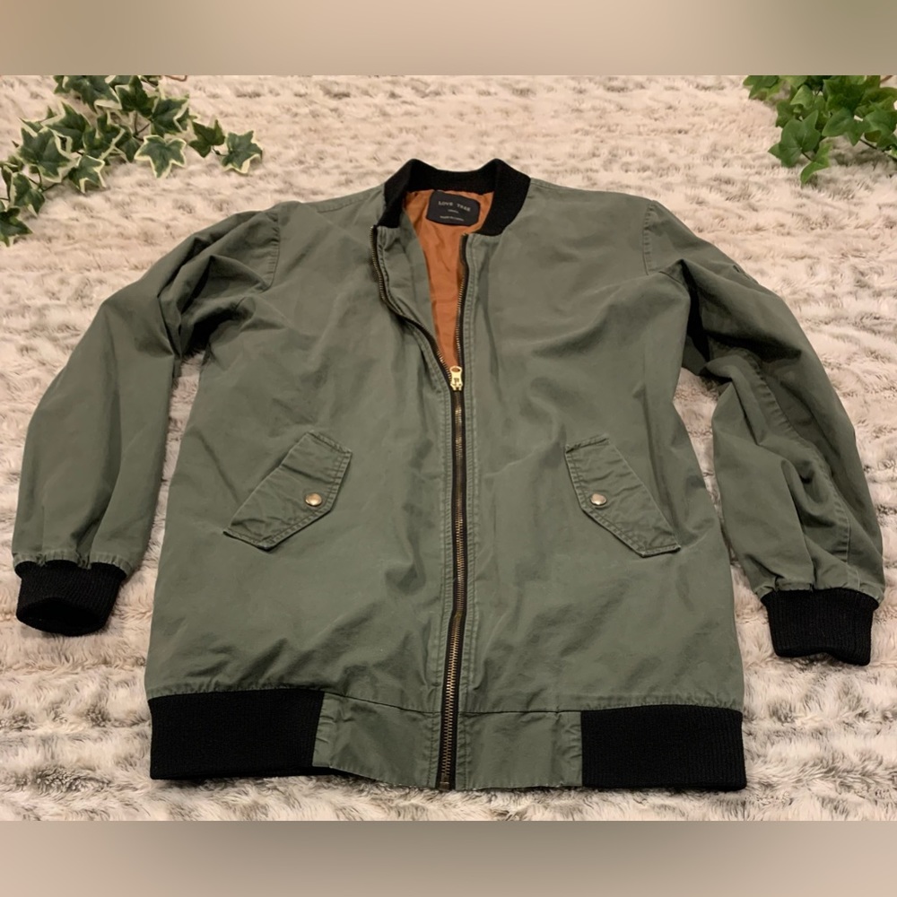 Love Tree Green Bomber Jacket
